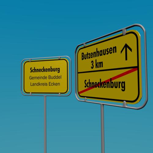 German town sign (Ortsschild) preview image